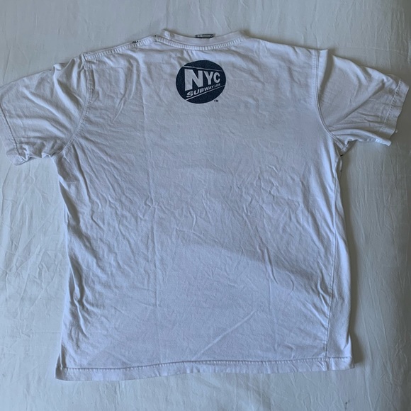 White Manhattan Subway Map Tshirt - Picture 3 of 4
